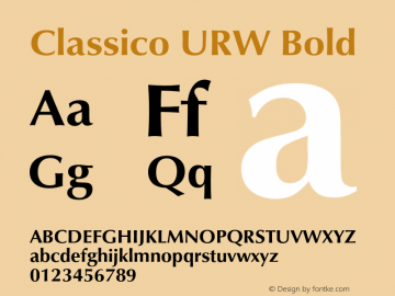 ClassicoURW-Bol Version 1.000;PS 1.00;hotconv 1.0.57;makeotf.lib2.0.21895 Font Sample