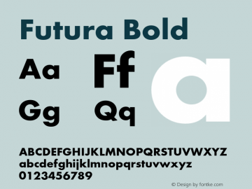 Futura-Bol Version 1.000;PS 1.00;hotconv 1.0.57;makeotf.lib2.0.21895 Font Sample