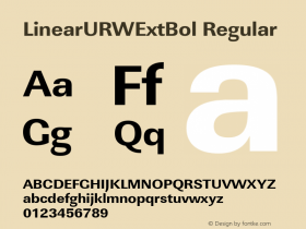 LinearURWExtBol Version 1.00 Font Sample