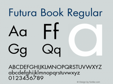 Futura Book Regular 001.002图片样张