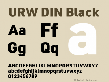 URW DIN Black Version 3.00图片样张