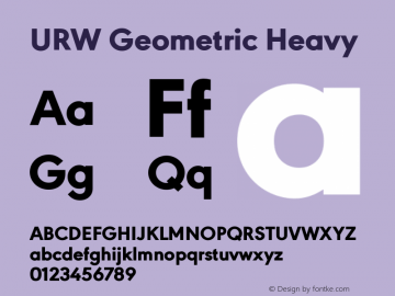 URW Geometric Heavy Version 1.00图片样张