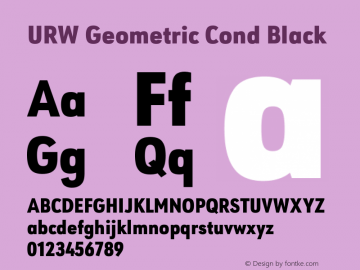 URW Geometric Cond Black Version 1.00图片样张