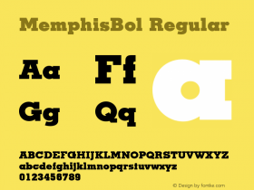 MemphisBol Version 1.00 Font Sample