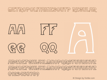 MetropolitainesOutP Version 1.00 Font Sample