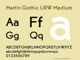 MartinGotURW-Med Version 1.000;PS 1.00;hotconv 1.0.57;makeotf.lib2.0.21895 Font Sample