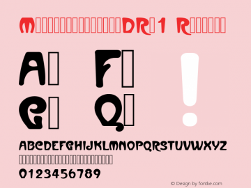 MetropolitainesDRo1 Version 001.005 Font Sample