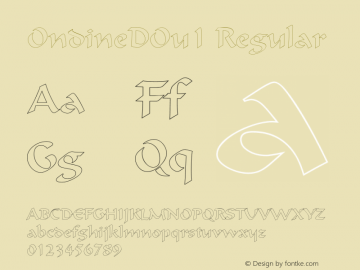 OndineDOu1 Version 001.005 Font Sample