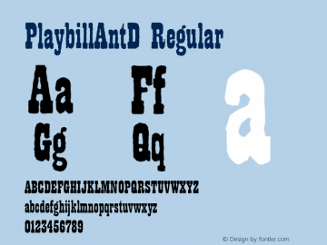 PlaybillAntD Version 1.00 Font Sample