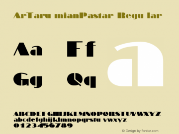ArTarumianPastar Regular Macromedia Fontographer 4.1 21-12-96图片样张