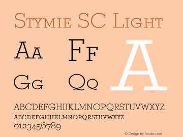 StymieSC-Lig Version 1.000;PS 1.00;hotconv 1.0.57;makeotf.lib2.0.21895 Font Sample