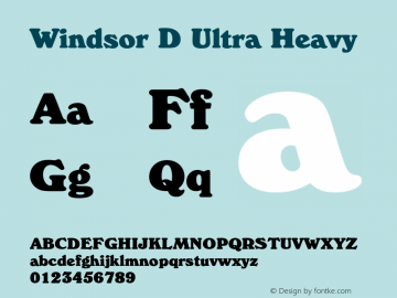 WindsorD-UltHea Version 1.000;PS 1.00;hotconv 1.0.57;makeotf.lib2.0.21895图片样张