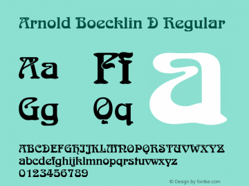 ArnoldBoeD Version 1.000;PS 1.00;hotconv 1.0.57;makeotf.lib2.0.21895 Font Sample
