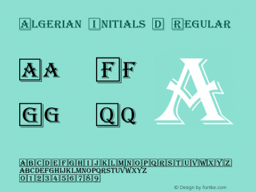 AlgerianIniD Version 1.000;PS 1.00;hotconv 1.0.57;makeotf.lib2.0.21895 Font Sample