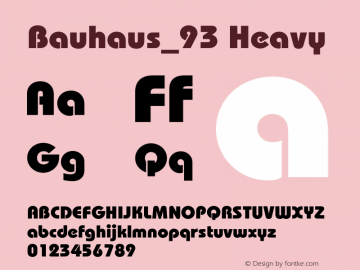 Bauhaus_93-Heavy Version 1.000;PS 1.00;hotconv 1.0.57;makeotf.lib2.0.21895 Font Sample