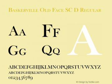 BaskervilleOldFacSCD Version 1.000;PS 1.00;hotconv 1.0.57;makeotf.lib2.0.21895 Font Sample