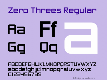 Zero Threes Regular Version 1.0图片样张