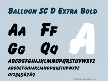 BalloonSCD-ExtBol Version 1.000;PS 1.00;hotconv 1.0.57;makeotf.lib2.0.21895图片样张