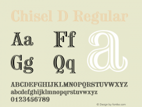 ChiselD Version 1.000;PS 1.00;hotconv 1.0.57;makeotf.lib2.0.21895 Font Sample