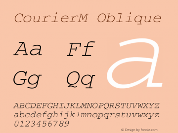 CourierM Oblique Version 1.00图片样张