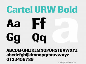 CartelURW-Bol Version 1.000;PS 1.00;hotconv 1.0.57;makeotf.lib2.0.21895 Font Sample