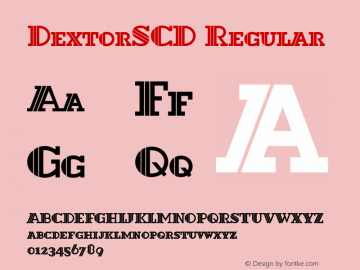 DextorSCD Version 1.00 Font Sample