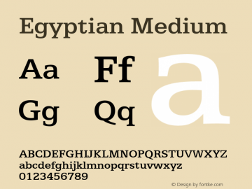 Egyptian-Med Version 1.000;PS 1.00;hotconv 1.0.57;makeotf.lib2.0.21895 Font Sample