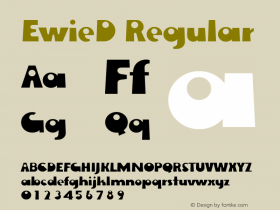 EwieD Version 1.00 Font Sample