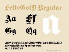 FetteGotD Version 1.00 Font Sample