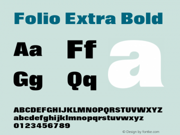 Folio-ExtBol Version 1.000;PS 1.00;hotconv 1.0.57;makeotf.lib2.0.21895图片样张