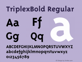 TriplexBold Regular 001.000 Font Sample