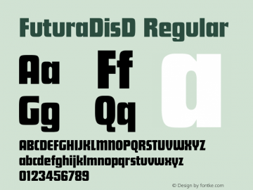 FuturaDisD Version 1.00 Font Sample