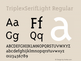 TriplexSerifLight Regular 001.001图片样张