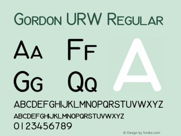 GordonURW-Reg Version 1.000;PS 1.00;hotconv 1.0.57;makeotf.lib2.0.21895 Font Sample