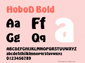 HoboD Bold Version 1.00 Font Sample