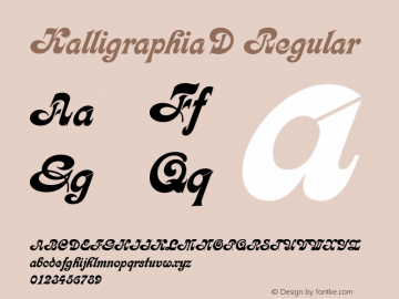 KalligraphiaD Version 1.00 Font Sample