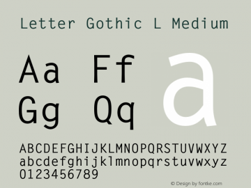 LetterGotL-Med Version 1.000;PS 1.00;hotconv 1.0.57;makeotf.lib2.0.21895 Font Sample