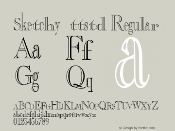 Sketchy  ttstd Regular Altsys Metamorphosis:11/13/94图片样张