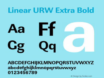 LinearURW-ExtBol Version 1.000;PS 1.00;hotconv 1.0.57;makeotf.lib2.0.21895 Font Sample