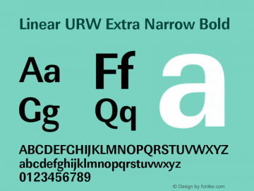 LinearURWExtNar-Bol Version 1.000;PS 1.00;hotconv 1.0.57;makeotf.lib2.0.21895图片样张