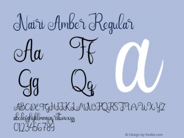 Nairi Amber Version 1.002;Fontself Maker 3.1.2 Font Sample