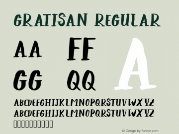 GRATISAN Version 001.000 Font Sample