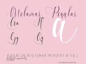 Melamar Version 1.00;May 15, 2019;FontCreator 11.5.0.2430 64-bit Font Sample