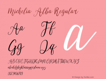 Michelia Alba Version 1.00 Font Sample