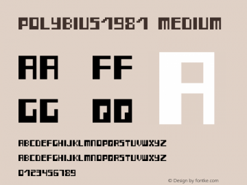 Polybius1981 Version 001.000 Font Sample