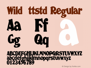 Wild  ttstd Regular Altsys Metamorphosis:11/13/94 Font Sample