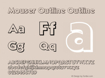 Mouser Outline Outline email: maddhatter_dl@yahoo.com Font Sample
