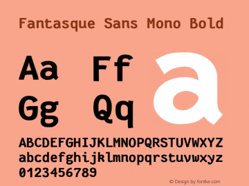 Fantasque Sans Mono Bold Version 1.8.0图片样张