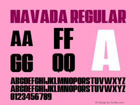 Navada Version 1.00;November 12, 2019;FontCreator 12.0.0.2535 64-bit Font Sample