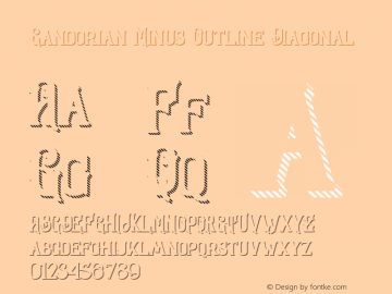 Sandorian Minus Outline Diagonal Version 1.000;hotconv 1.0.109;makeotfexe 2.5.65596 Font Sample